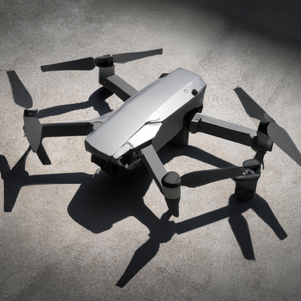 Компактный 4K дрон на бетонной поверхности
