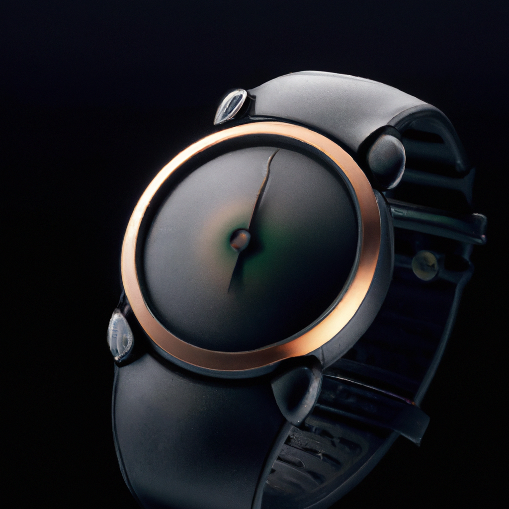 Роскошные титановые часы на темном фоне