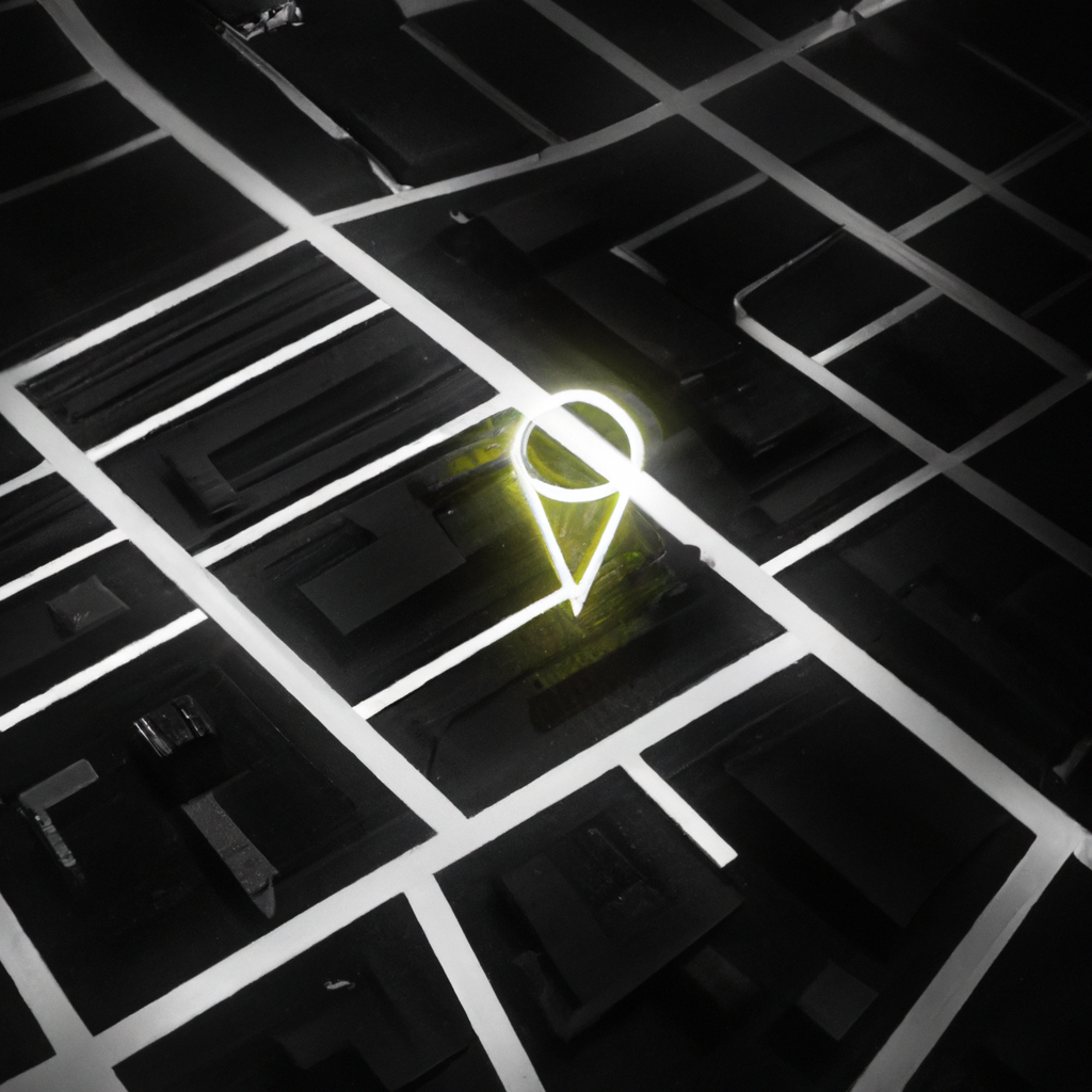 Карта офиса: центр города, минималистичная сетка и метка